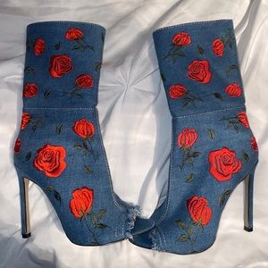 Rose Demin Heels